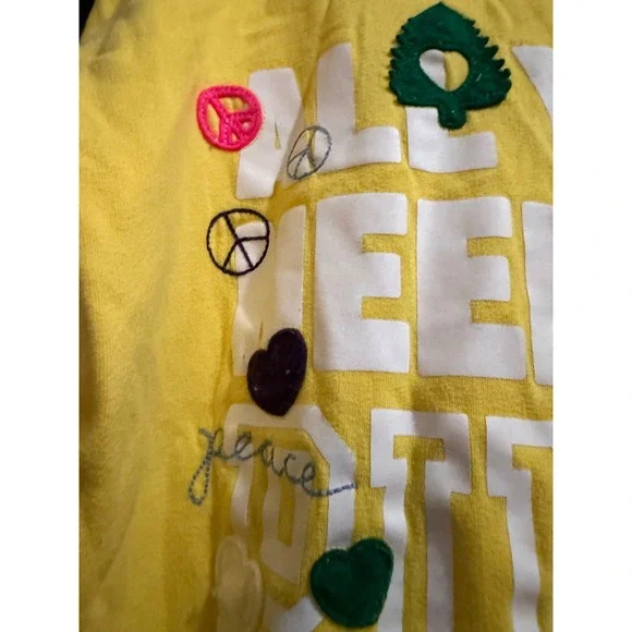 Victoria's Secret PINK Yellow All You Need Is PINK Embroidered Hoodie Small - Picture 7 of 9